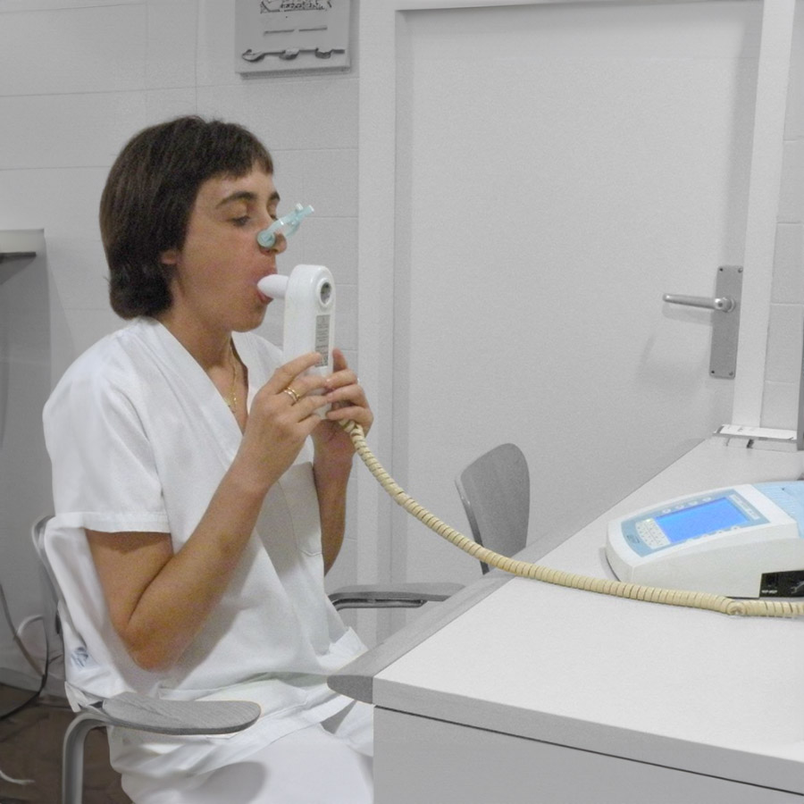 woman performing a diagnostic test